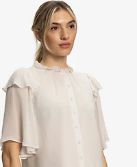 Sanctuary Women's Deja Vu Chiffon Blouse