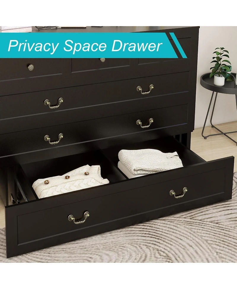 Murphy Bed Cabinet with Drawer Includes Storage Cabinet, Murphy Bed Twin Suit for Home Office or Small Room, Murphy Bed Black Twin