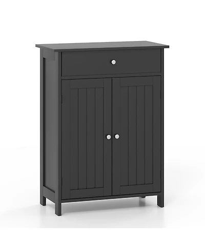 Volenca Bathroom Floor Cabinet Freestanding Storage Organizer with 2 Doors