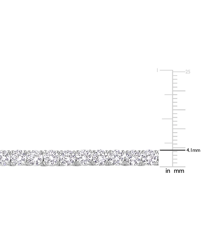 Lab Grown White Sapphire Tennis Necklace (33 ct. t.w.) in Sterling Silver, 18" (Also Available in 18k Gold Plated over Sterling Silver)
