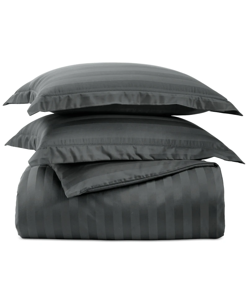 Charter Club 1.5" Stripe 550 Thread Count 100% Cotton 3-Pc. Comforter Set, Full/Queen, Exclusively at Macy's
