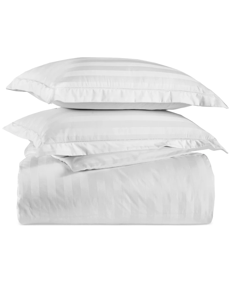 Charter Club 1.5" Stripe 550 Thread Count 100% Cotton 3-Pc. Comforter Set, Full/Queen, Exclusively at Macy's