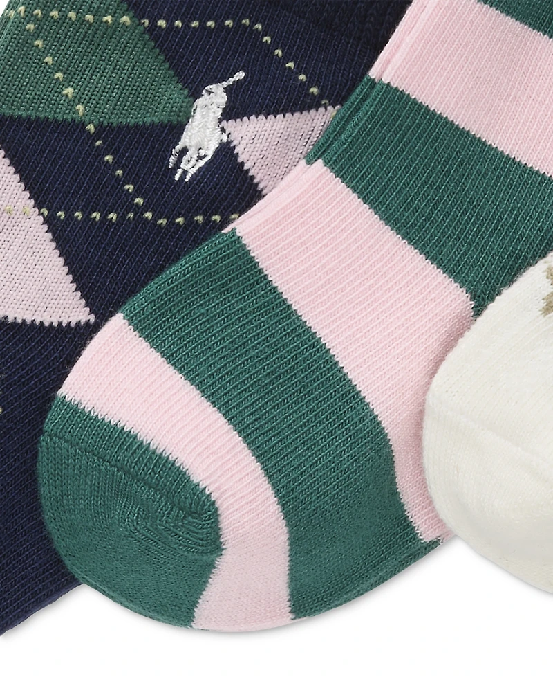 Polo Ralph Lauren Baby Girls 3-Pk. Preppy Socks