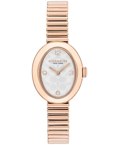 Coach Women's Sammy Rose Gold Tone Stainless Steel Stretch Bracelet Watch, 22.5mm