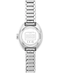 Coach Women's Sammy Silver Tone Stainless Steel Stretch Bracelet Watch, 22.5mm