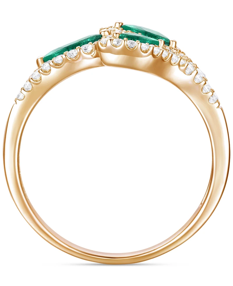 Gemstone (5/8 ct. t.w.) & Diamond (1/3 Multi-Stone Ring 14k Gold