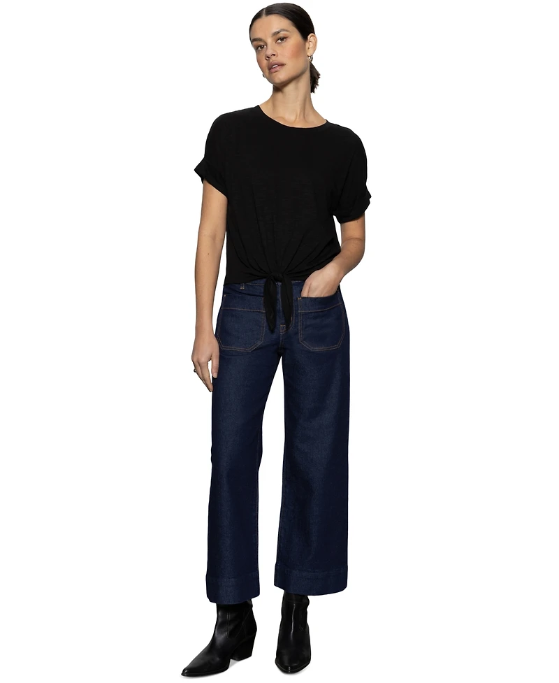 Sanctuary Women's The Marine Comfort-Stretch Wide-Leg Jeans