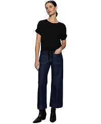 Sanctuary Women's The Marine Comfort-Stretch Wide-Leg Jeans
