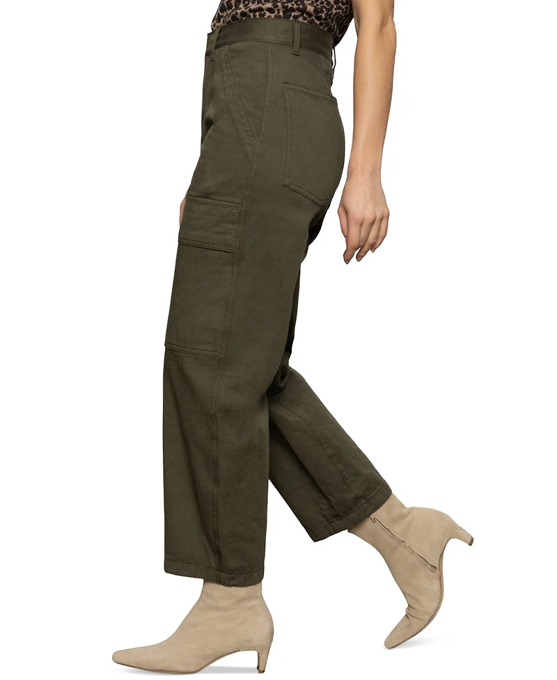 Sanctuary Women's Boyfriend High-Rise Utility Cotton Pants