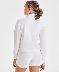 Id Ideology Women's Relaxed Butter Soft Funnel-Neck Zip-Front Sweater, Macy's Exclusive