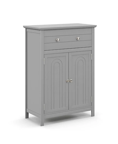 Volenca 2-Door Freestanding Bathroom Cabinet with Drawer and Adjustable Shelf