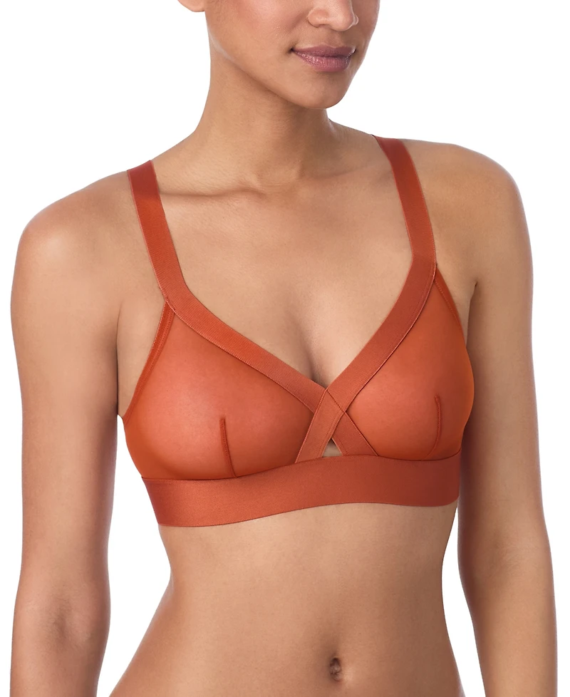 Dkny Women's Sheers Unlined Mesh Bralette Bra DK4084