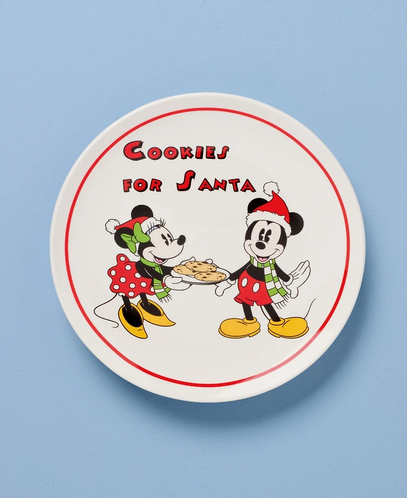 Lenox Disney Holiday Mickey Mouse Cookies for Santa Plate