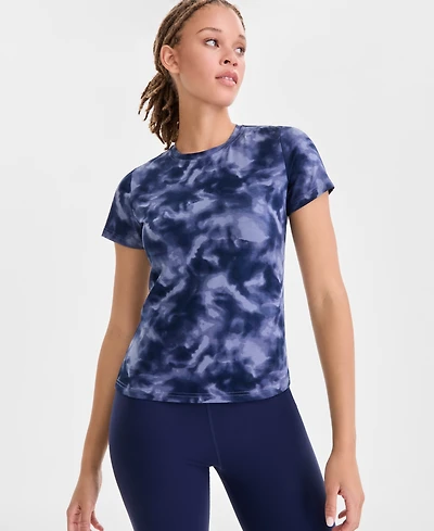 Id Ideology Women's Relaxed Smoky Dye Essential T-Shirt, Macy's Exclusive