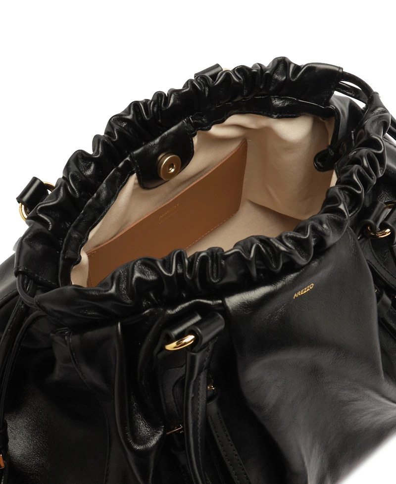Arezzo Capri Large Leather Shoulder Bag