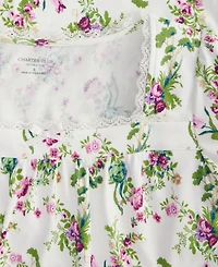 Charter Club Women's Cotton Short-Sleeve Lace-Trim Nightgown
