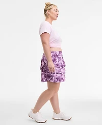 Id Ideology Plus Relaxed Smoky Dye Jersey Flounce Skort, Macy's Exclusive