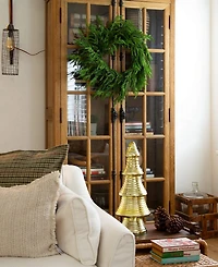 Nearly Natural 24" Artificial Touch Norfolk Island Pine Wreath with Natural Look