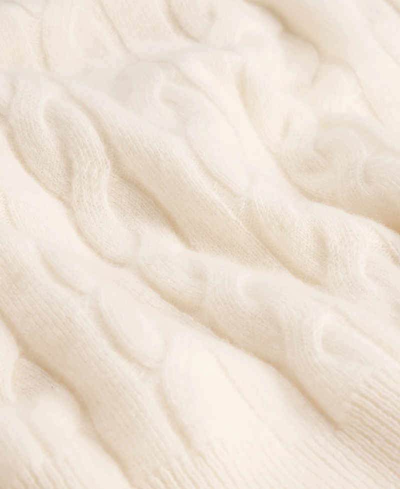 Club Room Men's Regular-Fit Cable-Knit 100% Cashmere Sweater Polo Shirt, Macy's Exclusive