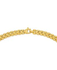 Panther Chain Link 18" Collar Necklace in 14k Gold