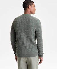 Club Room Men's Regular-Fit Cable-Knit 100% Cashmere Cardigan, Macy's Exclusive