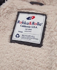 Rokka&Rolla Baby Boys Sherpa Fleece Lined Puffer Coat 6-24M