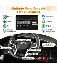 Gymax 12V Kids Ride On Car Chevrolet Tahoe Electric Truck Suv Remote w/ Light & Music