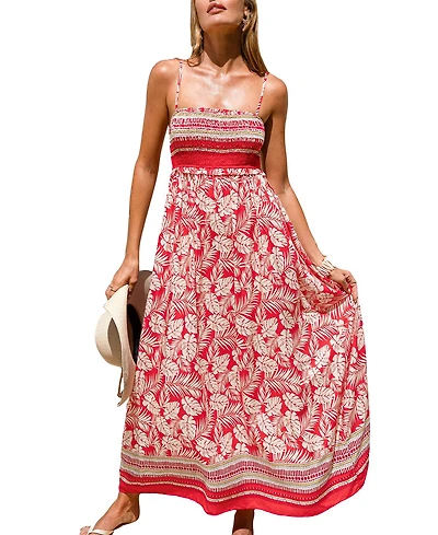 Cupshe Women's Sandy Soul Tropical Maxi Beach Dress