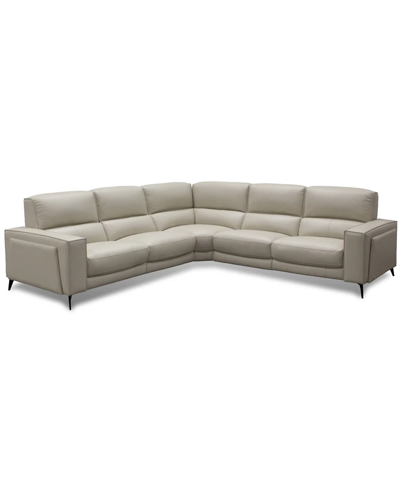 Neiwert 3-Pc. Leather Sofa Sectional with 3 Power Recliners