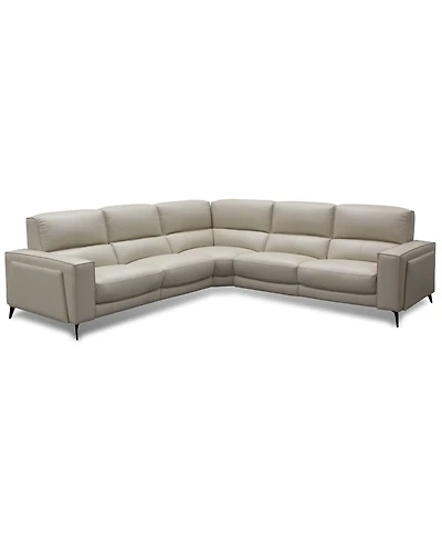 Neiwert 3-Pc. Leather Sofa Sectional with 3 Power Recliners