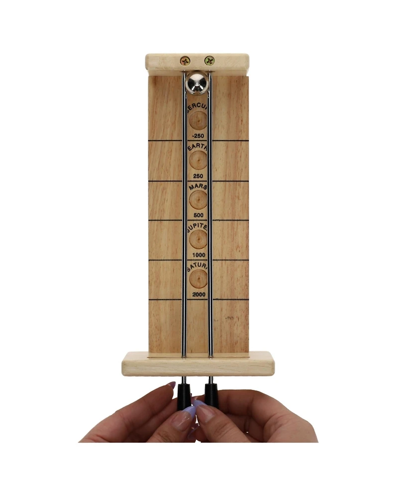 We Games Mini Shoot The Moon - a Classic 1940's Nostalgia Game - Solid Natural Wood