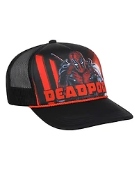 Lids Men's Black Deadpool Big Front Foam Trucker Adjustable Hat