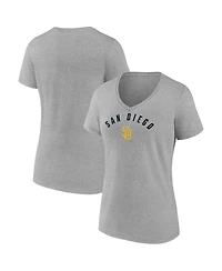 Fanatics Women's Gray San Diego Padres V-Neck T-Shirt