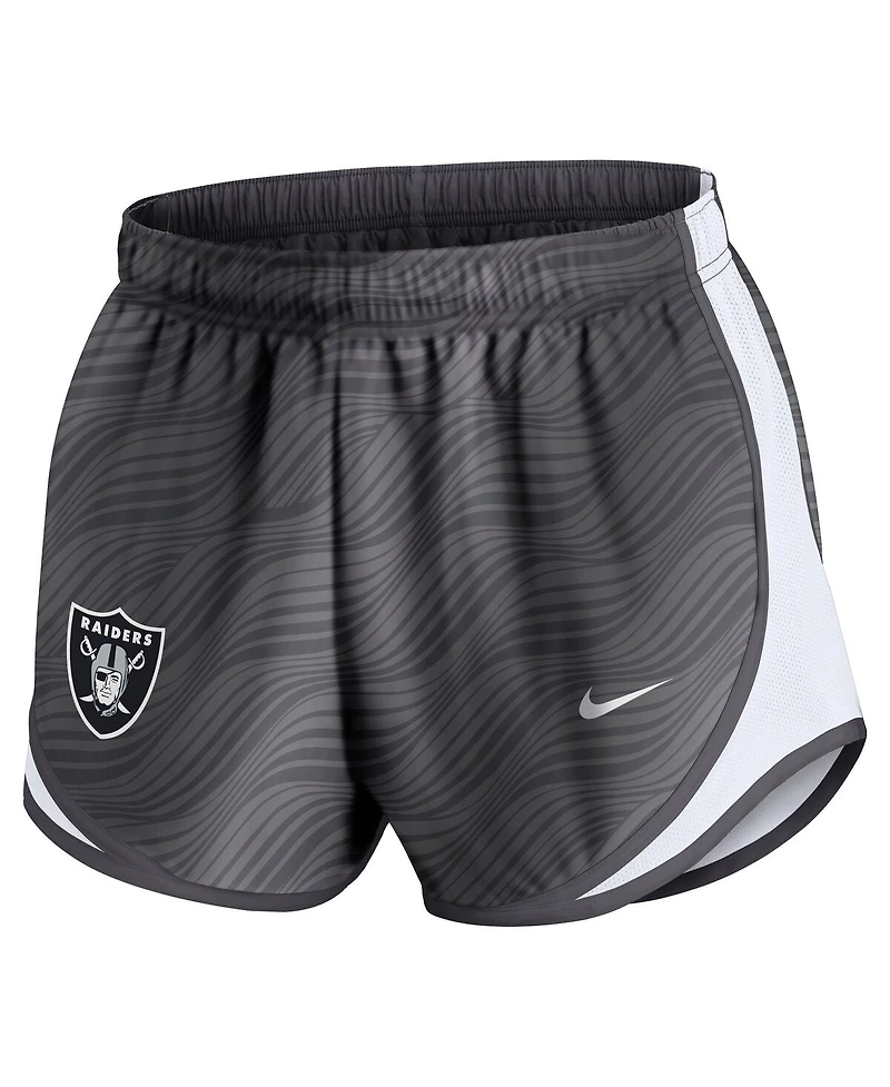 Nike Women's Anthracite Las Vegas Raiders Tempo Performance Shorts
