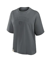 Nike Women's Charcoal Las Vegas Raiders Glory Arch Boxy T-Shirt