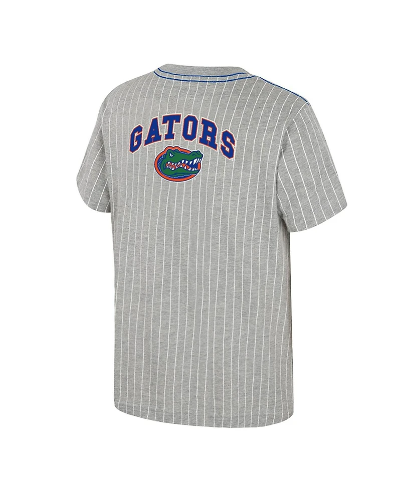 Colosseum Big Boys and Girls Heather Gray Florida Gators Airball Baseball T-Shirt