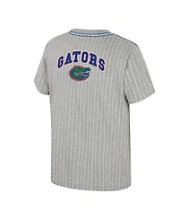 Colosseum Big Boys and Girls Heather Gray Florida Gators Airball Baseball T-Shirt