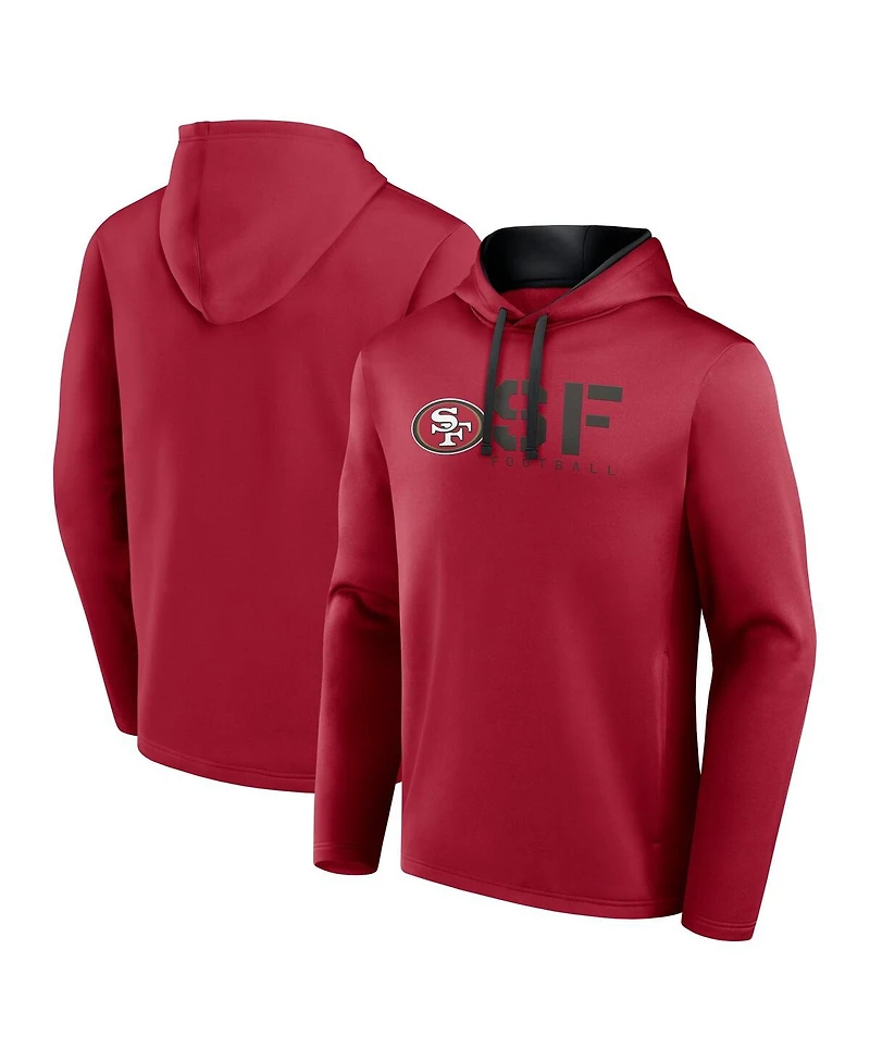 Logo Athletic Men's Scarlet San Francisco 49ers Head Start Pullover Hoodie