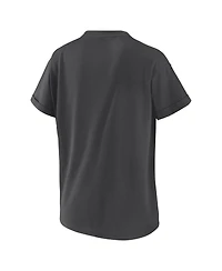 Wear by Erin Andrews Women's Charcoal Chicago Cubs Domestic Box Color Boyfriend T-Shirt