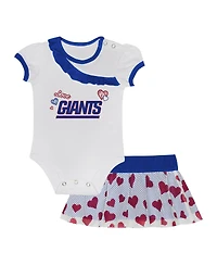 Outerstuff Baby Boys and Girls 2-Piece New York Giants Love My Team Bodysuit Skirt Set