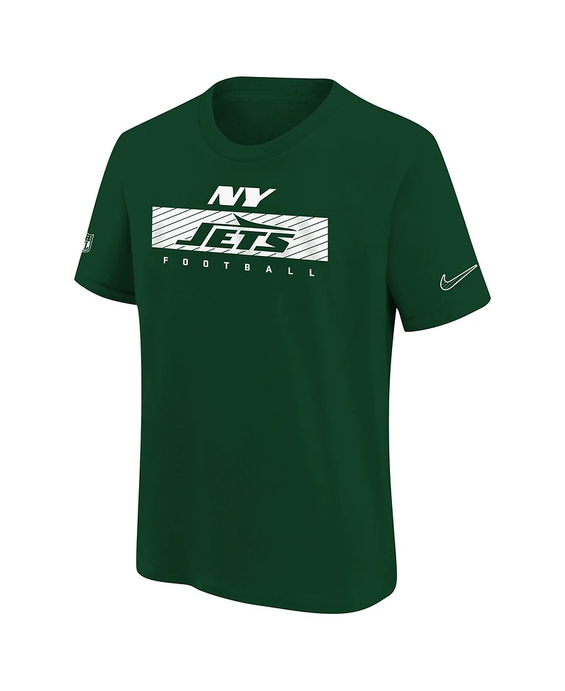 Nike Big Boys and Girls Green New York Jets 2024 Sideline Legend Performance T-Shirt