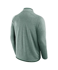Fanatics Men's Green Michigan State Spartans Mock Neck Half-Zip Pullover Jacket