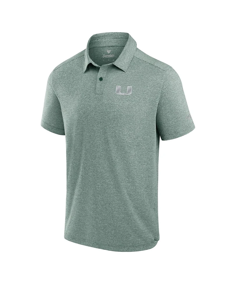 Fanatics Men's Green Miami Hurricanes Performance Polo Shirt
