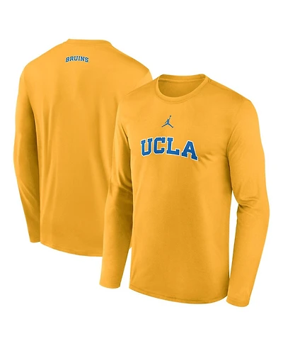 Jordan Men's Gold Ucla Bruins On-Court Basketball Shootaround Performance Long Sleeve T-Shirt