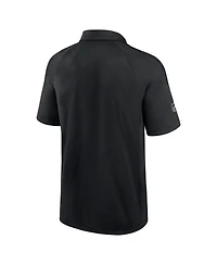 Fanatics Men's Black Nhl Authentic Pro Rink Raglan Polo Shirt