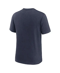Nike Men's College Navy Seattle Seahawks Overlap Lockup Tri-Blend T-Shirt