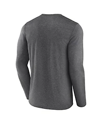 Fanatics Men's Heather Charcoal Pittsburgh Steelers Fundamentals Long Sleeve T-Shirt