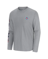 Tommy Bahama Men's Gray Chicago Cubs Tropic Curveball Lux Long Sleeve T-Shirt