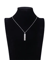 Unwritten Silver-Tone Fearless Graffiti Bar Short Pendant Necklace