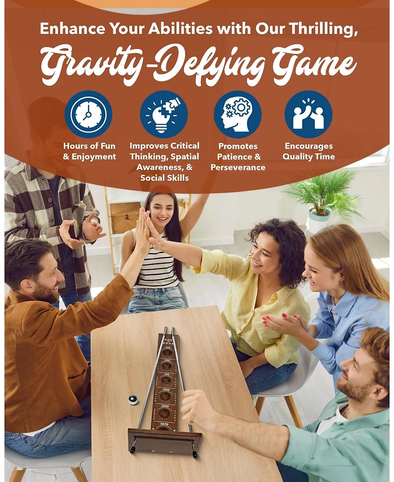 We Games Shoot The Moon Board Game - Dark Stained Solid Wood
